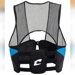 NWOT Boys Champro Air Tech Youth Football Rib Vest with Padded Rib Plate Guards